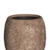 Baq Polystone Coated Plain Bol - Bruin -Planten Series bruine plantenpot betonlook