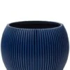 Capi Nature Groove Bol - Blauw -Planten Series capi nature groove bloempot blauw