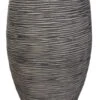 Capi Nature Rib Vaas - Antraciet 1 Capi Nature Rib Vaas - Antraciet -Planten Series capi plantenbak grijs rib vaas