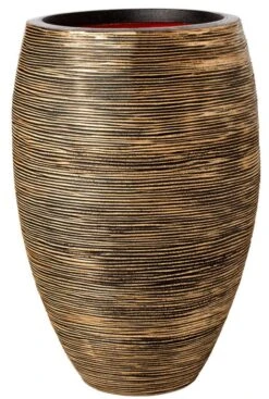 Capi Nature Rib Vaas - Goud
