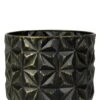 TS Collection Linske Pot - Zwart -Planten Series grote bloempot zwart goud 3