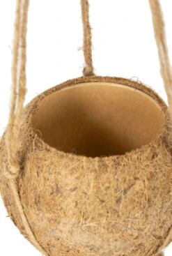 Kokodama Hangpotje - Naturel -Planten Series kokosnoot bloempot 1